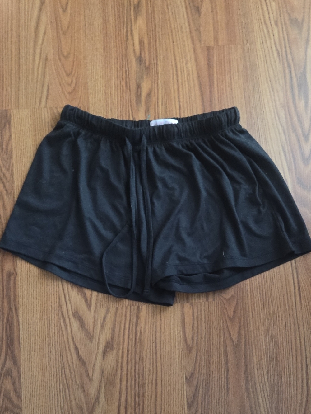 Black Women’s Lounge Shorts with Elastic Waistband